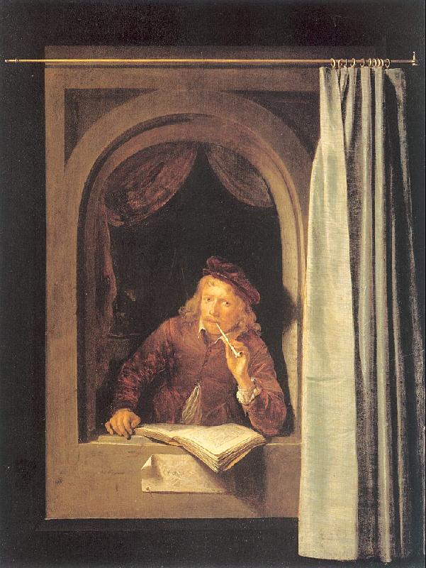 DOU, Gerrit Painter with Pipe and Book oil painting picture